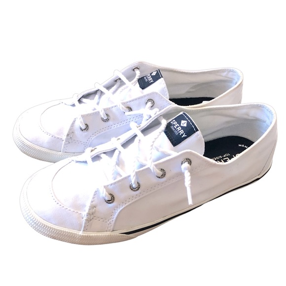 Sperry Shoes - sperry topsider lace up white sneaker size 8